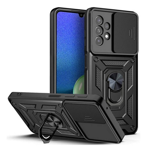 Funda Armor Ring Cubre Cámara Slide Para Samsung A52