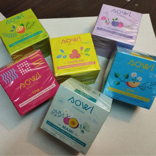 Chá Sowl Misto, Composto Em Sachê Chá Verde, Guaraná, Gengibre, Canela, Goji Berry, Pfaffia E Menta 60 G 30 U Pacote X 3