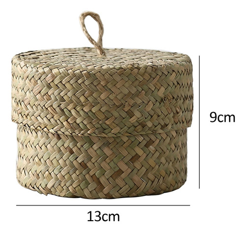 Cesta De Armazenamento Redonda Seagrass Container Caixa De