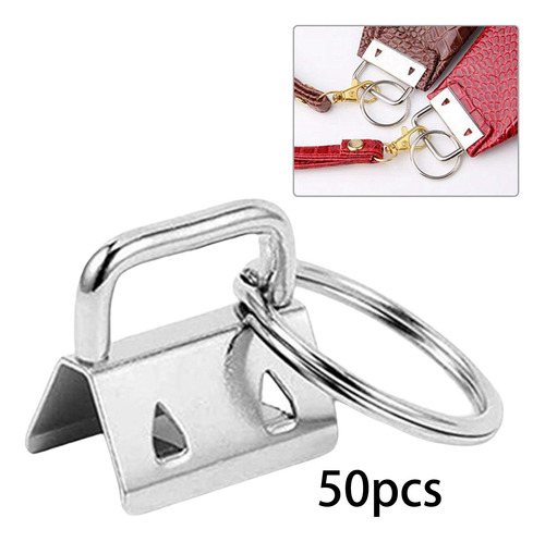 50 Piezas De Hardware De Llavero, Con Anillo Dividido,