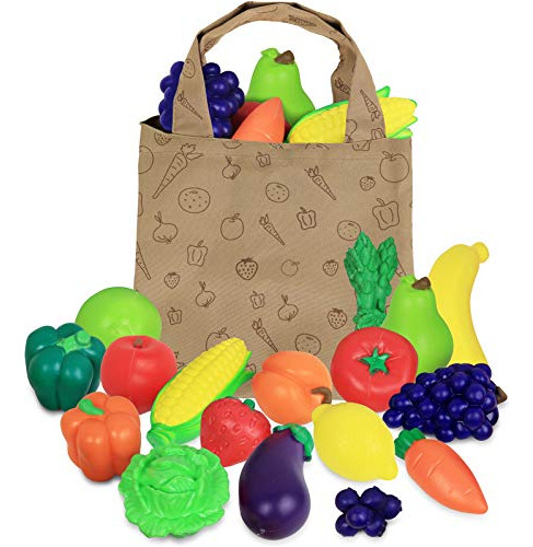 Click N Play Pretend Play Fruit Vegetable Canvastote Bo...