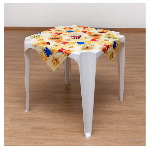 Kit 04 Toalha De Mesa Xadrez Festa Junina Tecido 75x75cm