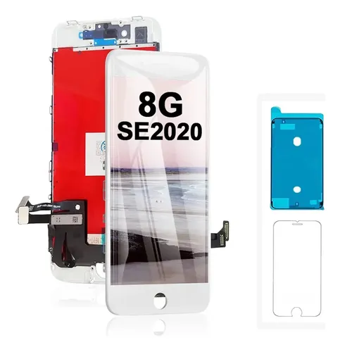 for iPhone 8 Screen Replacement White, 3D Touch LCD