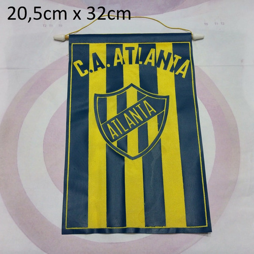 Antiguo Banderin Club Atletico Atlanta 20,5 X 32 Cm