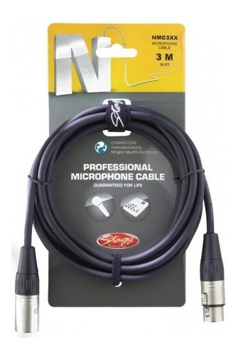 Cable Xlr (cannon) Ficha Neutrik 3 Metros Stagg Pro