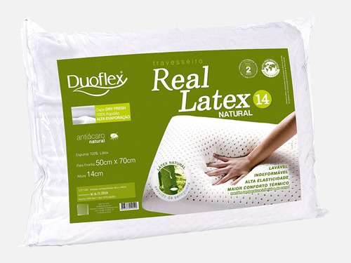 Travesseiro Real Látex 50x70x14 - Duoflex