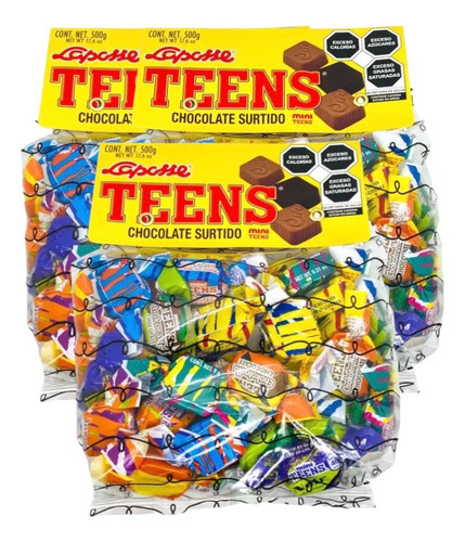Chocolates Surtidos Teens Laposse 3 Kg. C/u 500g
