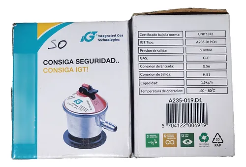 Valvula De Supergas Regulada 50mb Igt Especial (danesa)