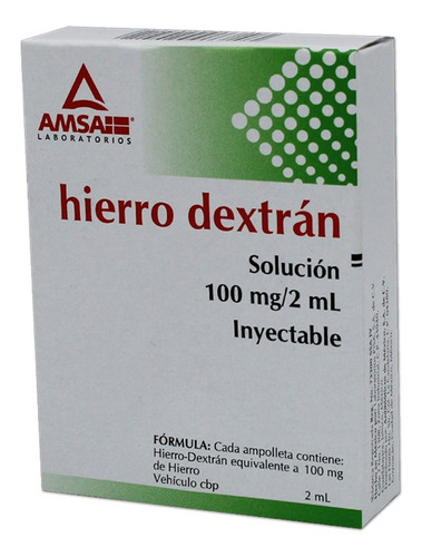 Hierro Dextrán 3 Ampolletas 100mg/2ml