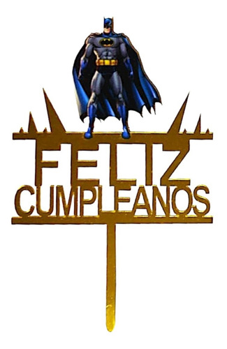 Cake Topper Feliz Cumpleaños Decoración Torta De Batman