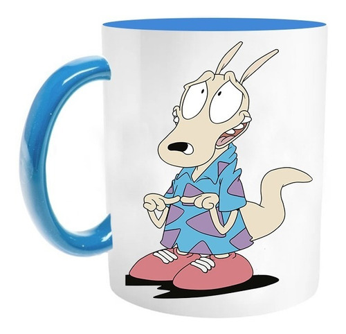 Taza Fondo Azul De La Vida Moderna De Rocko  #9