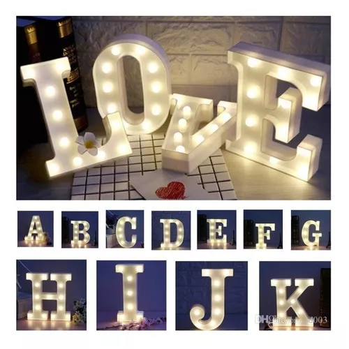 comprar Letras Y Números Corpóreos Con Luces Led A Pila X8