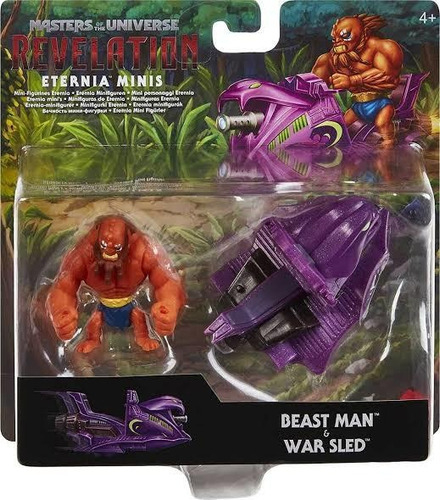 Beast Man & War Sled Master Of The Universe Revelation Minis