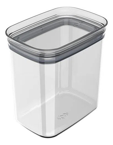 Frasco Pote Hermético Transparente Rectangular 1,5lts Cocina