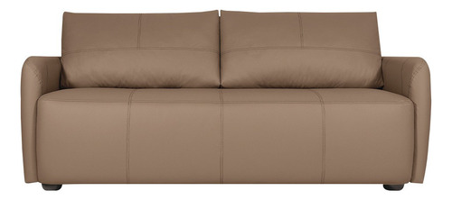 Sofá Decorativo Lily 240cm Couro Capuccino - Gran Belo