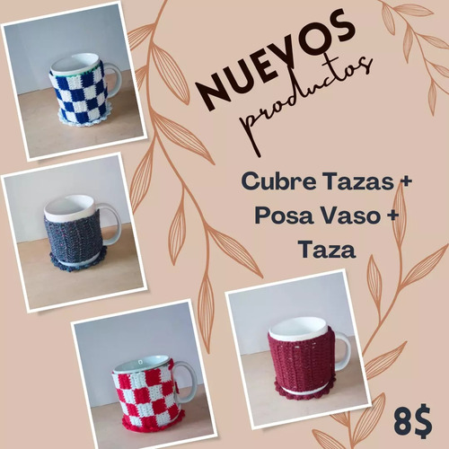 Cubre Taza + Posa Vaso + Taza