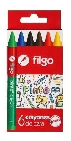Imagen 2 de 3 de Crayones Colores Filgo X 6 Unidades Pack X 20 Cajitas