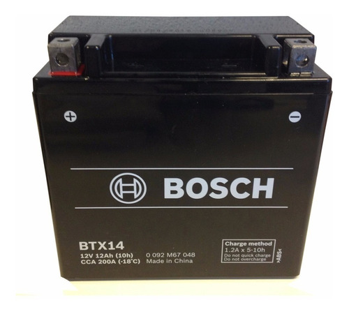Bateria Bosch Btx14 Ytx14bs Gel Agm 12v 12ah F800gs