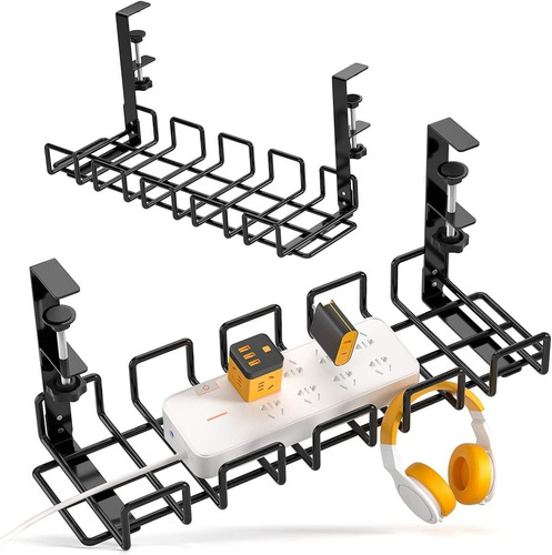 Bandeja Organizadora De Cables Para Escritorio De Metal