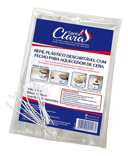 Refil Plástico Com 6 Aquecedor Para Cera Santa Clara 127/220v