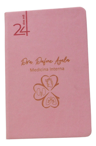 Agenda 2024 Mini Terra Elegante Personalizado Gratis Laser