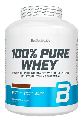 Suplemento en polvo BioTechUSA  100% Pure Whey proteína sabor caramelo/capuccino en pote de 2.27kg