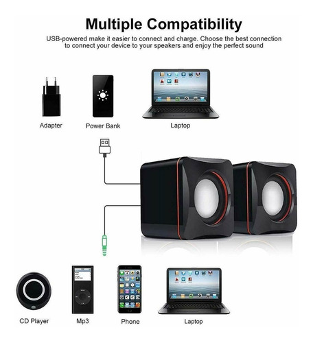 Cornetas Para Computadora , Pc , Laptop 2.0 Mini Speaker Usb