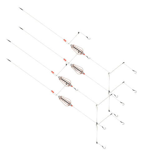 Cesta Trampa Para Cebo De Pesca, 4 Unidades, Ganchos Para Ce