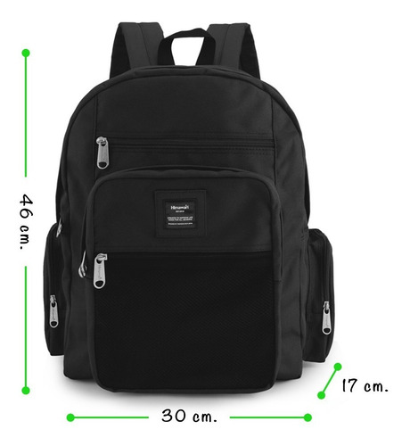 Imagen 2 de 8 de Mochila Himawari Original Porta Notebook C Divisiones 20 Lts