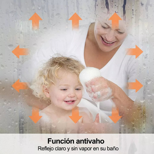 Banna Espejo Led Para Baño 50x70cm Touch 3 Modo Con Función Antiva, Espejo De Luz Ajustable, Antivaho,visualización De La Hora Y La Temperatura, A Prueba De Explosiones, Instalación Sencilla
