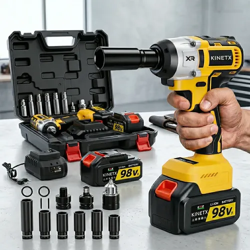 Chave De Impacto Parafusadeira Furadeira 98vf 3em1 Kinetx
