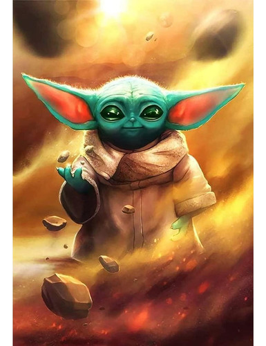 Pintura De Diamantes 5d Diseño Baby Yoda4