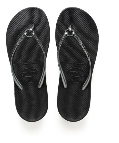 Zonazero Havaianas Ojotas Mujer Ring Negro-grafito