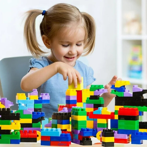 Bloques Juguete De Construcción con Mochila Bolsa 300 Piezas. Juego De Bloques De Construccion Niños