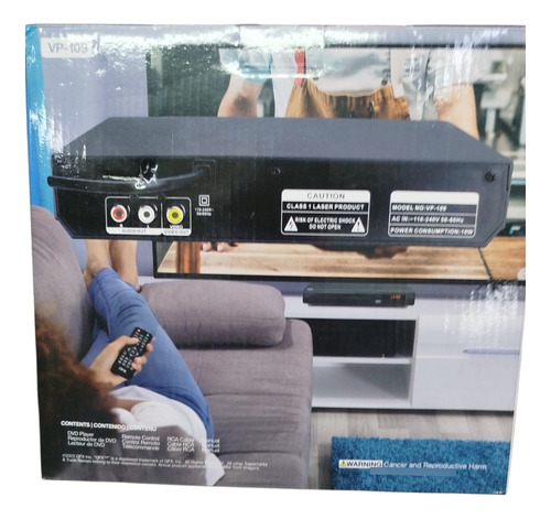 Dvd Player Qfx Vp-109 Usb Grabadora De Música