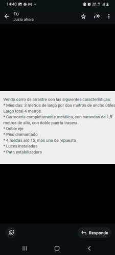 Carro De Arrastre Completamente Metálico