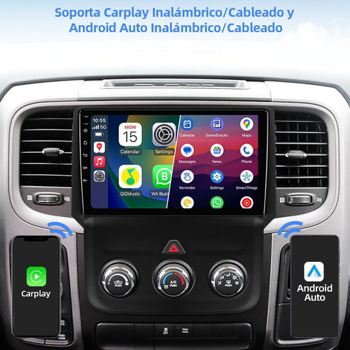 // Estéreo 4+64g 4k Para Dodge Ram 1500 2014-2019 A/a