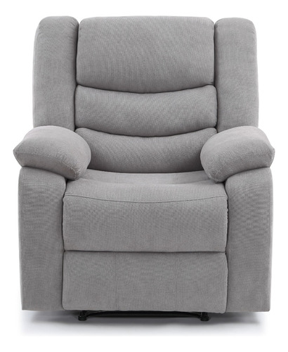 Sillon Moderno Reclinable Reposet Electrico Cosmo Color Gris Diseño de la tela Microfibra