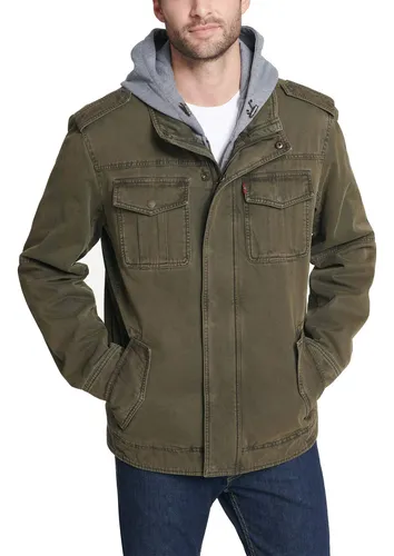 comprar Chaqueta Levi's De Algodón Lavado Con Capucha Militar Para H