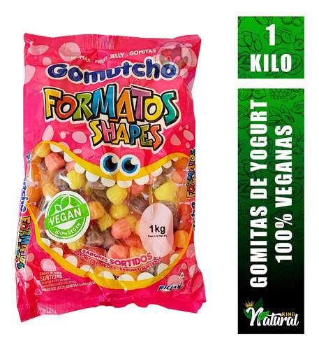 Gomitas Veganas Sabor Yogurt Kg Marca Gomutcho, Natural King