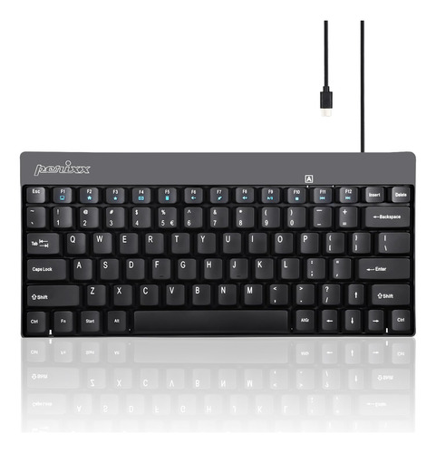 Perixx Periboard-422 - Mini Teclado Usb-c Con Cable, Conect.