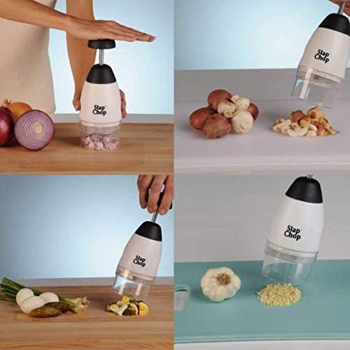 Cortador De Verduras Slap Chop C/ Cuchillas Acero Inoxidable