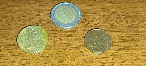 3 Monedas 50 Euro Cent, 5 Euro Cent, 2 Euro Cent 