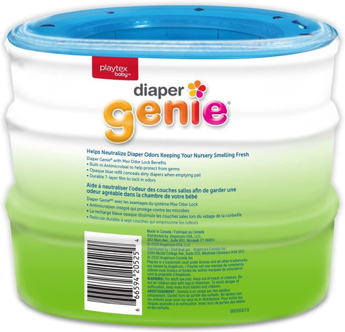 Playtex Diaper Genie 3pack Bolsas De Recambio Para Pañales
