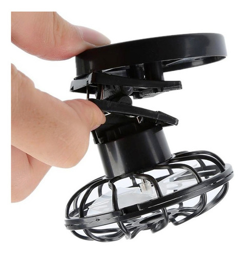 2x Clip-on Cap Ventilador De Energia Solar Para Viajar No Ar