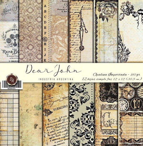 Colección Dear John Scrapbooking X12 D' Arteche Crafts