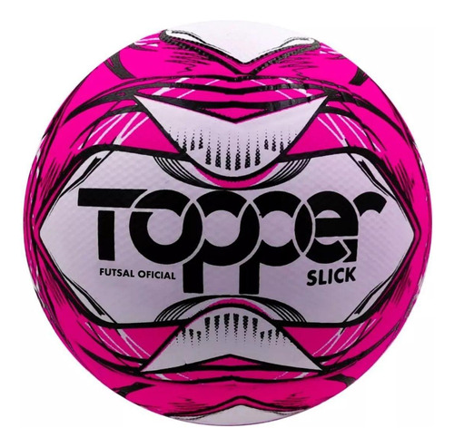 Bola Futsal Topper Slick Rosa E Branco