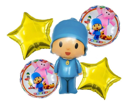 Globos Pocoyo - 5 Piezas - Paquete