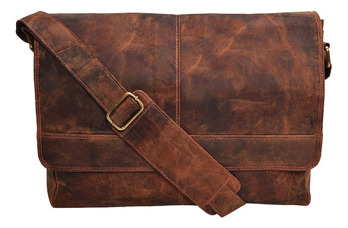 Valenchi Vintage Leather Messenger Bag Para Hombres Y Mujere