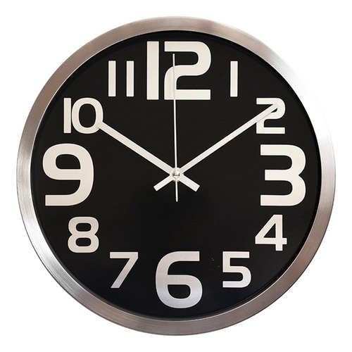Reloj De Pared Moderno De Metal De 12 Pulgadas, Reloj De Par